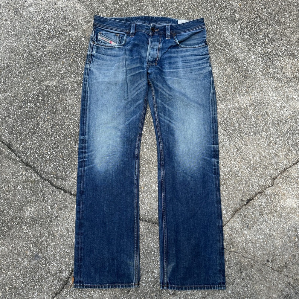 Vtg Diesel Industry Mens Straight Leg Jeans Blue Medium Wash Size 34 ButtonFly
